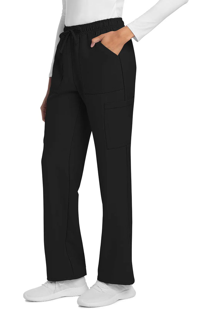 Cherokee Scrubs Women's Straight Leg Trouser Pant Black | scrub-supply.com