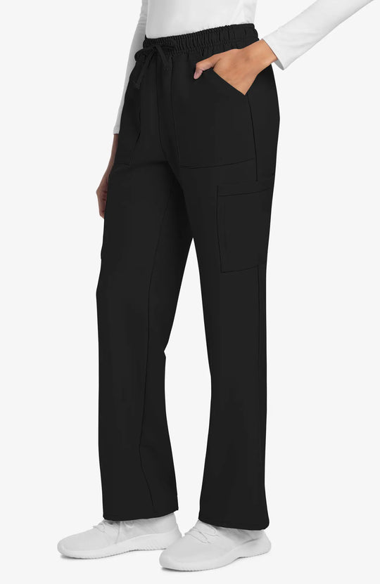 Cherokee Scrubs Women's Straight Leg Trouser Pant Black | scrub-supply.com