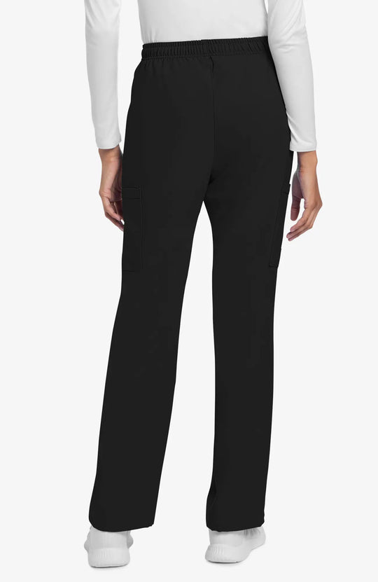 Cherokee Scrubs Women's Straight Leg Trouser Pant Black | scrub-supply.com