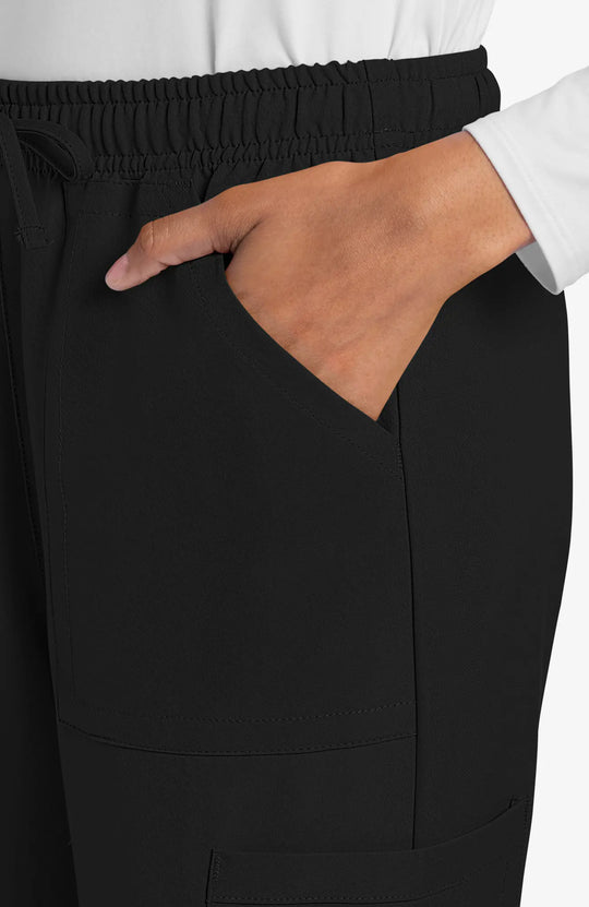 Cherokee Scrubs Women's Straight Leg Trouser Pant Black | scrub-supply.com