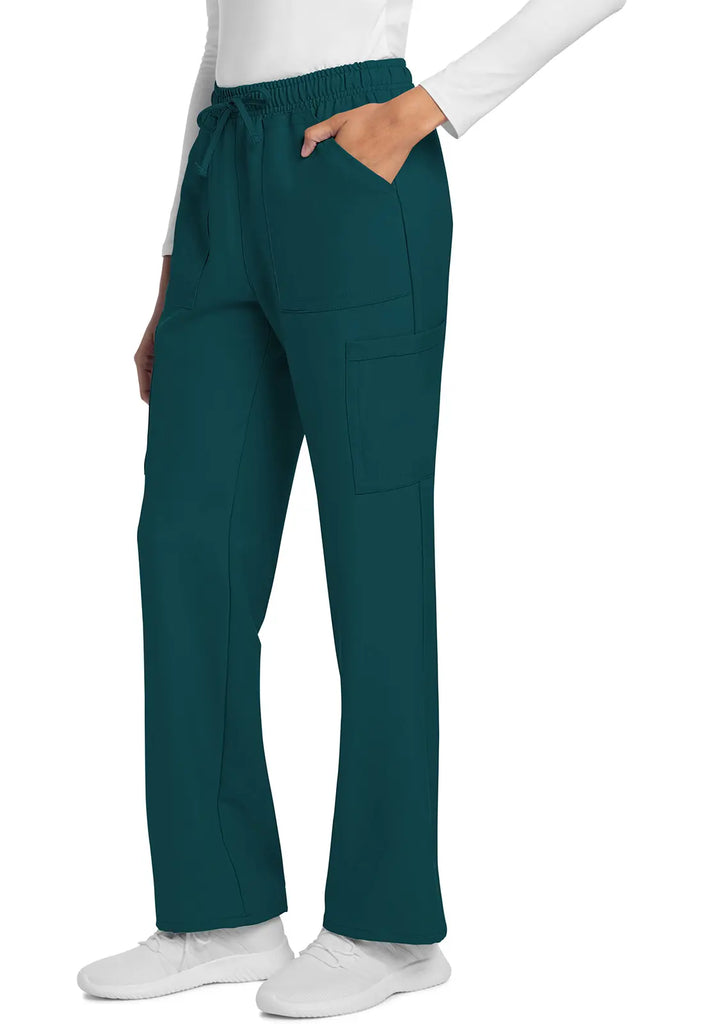 Cherokee Scrubs Women's Straight Leg Trouser Pant Caribbean Blue | scrub-supply.com