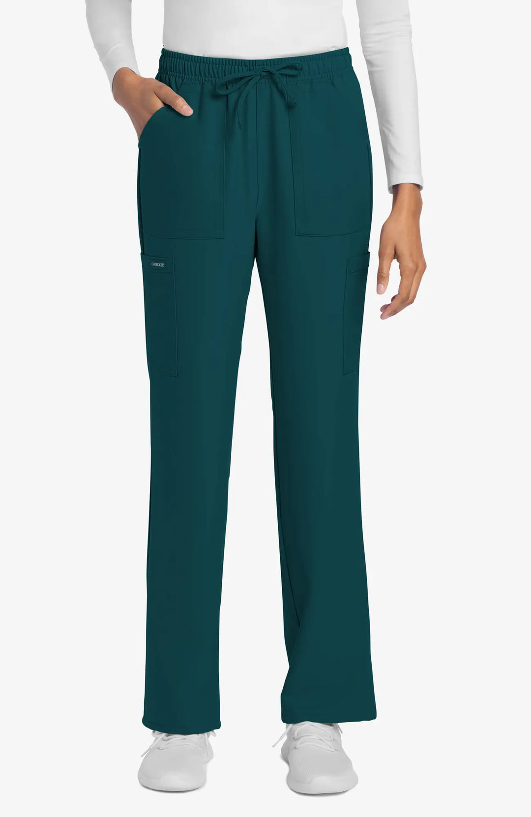 Cherokee Scrubs Women's Straight Leg Trouser Pant Caribbean Blue | scrub-supply.com