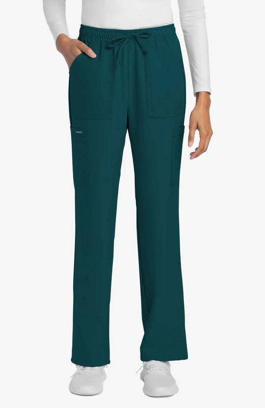 Cherokee Scrubs Women's Straight Leg Trouser Pant Caribbean Blue | scrub-supply.com