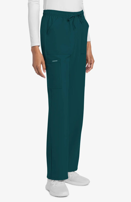 Cherokee Scrubs Women's Straight Leg Trouser Pant Caribbean Blue | scrub-supply.com