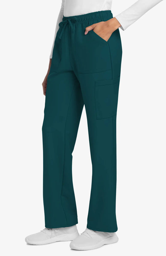 Cherokee Scrubs Women's Straight Leg Trouser Pant Caribbean Blue | scrub-supply.com