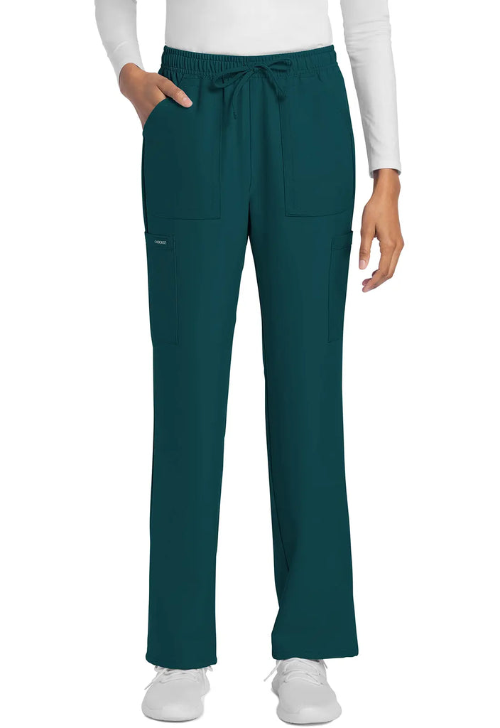 Cherokee Scrubs Women's Straight Leg Trouser Pant Caribbean Blue | scrub-supply.com