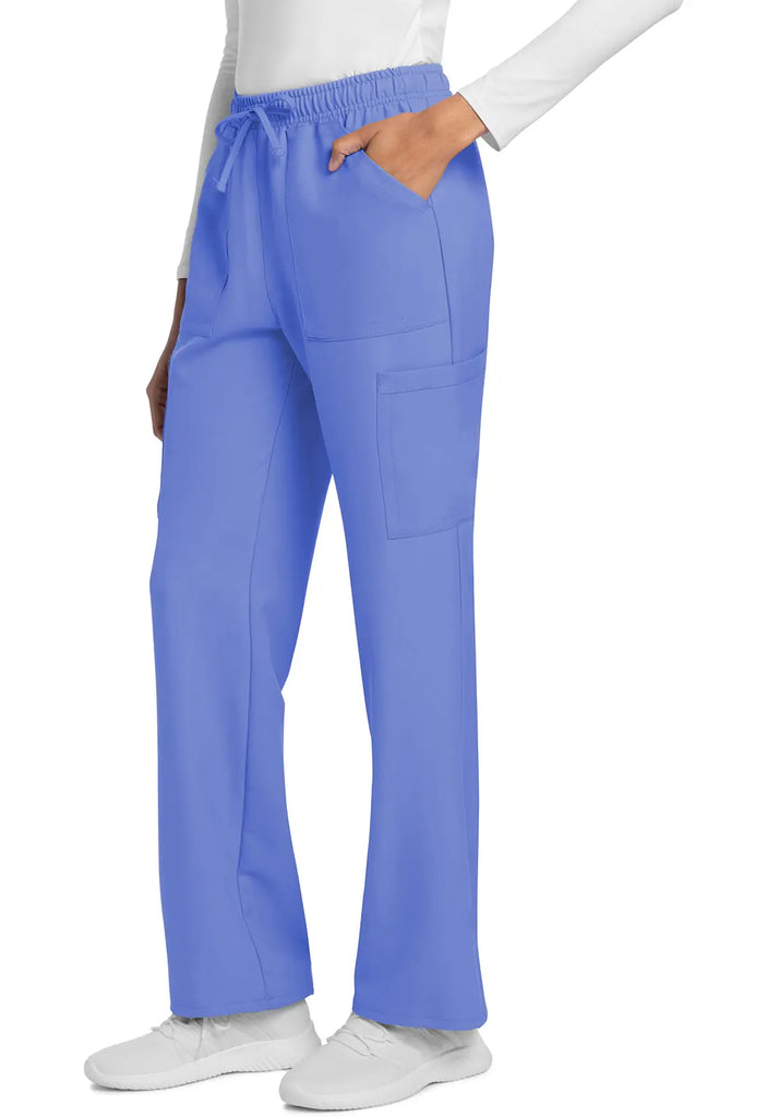 Cherokee Scrubs Women's Straight Leg Trouser Pant Ceil Blue | scrub-supply.com