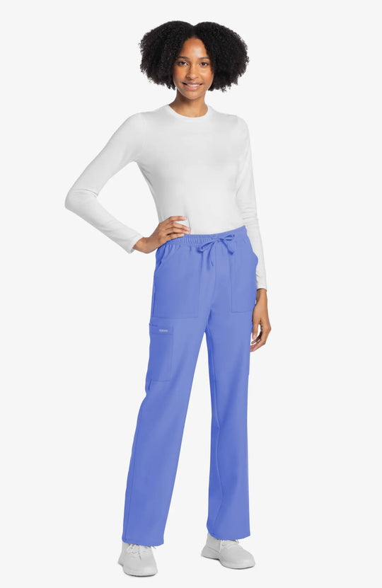 Cherokee Scrubs Women's Straight Leg Trouser Pant Ceil Blue | scrub-supply.com