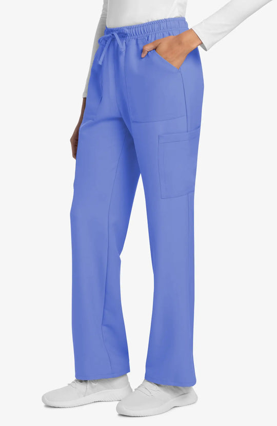 Cherokee Scrubs Women's Straight Leg Trouser Pant Ceil Blue | scrub-supply.com
