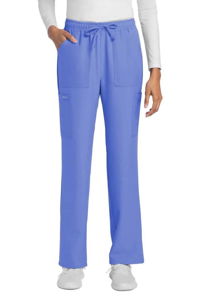 Cherokee Scrubs Women's Straight Leg Trouser Pant Ceil Blue | scrub-supply.com