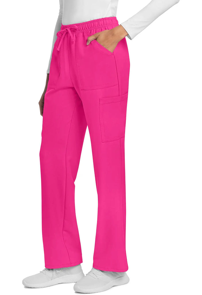 Cherokee Scrubs Women's Straight Leg Trouser Pant Electric Pink | scrub-supply.com