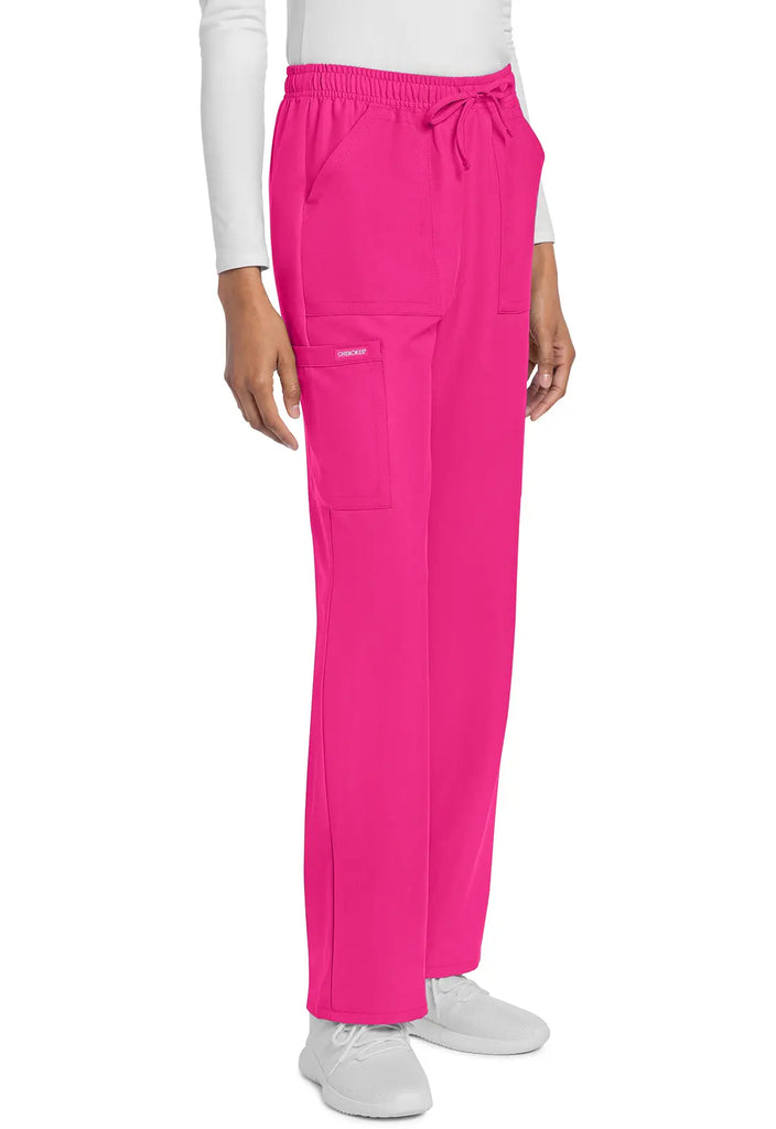 Cherokee Scrubs Women's Straight Leg Trouser Pant Electric Pink | scrub-supply.com