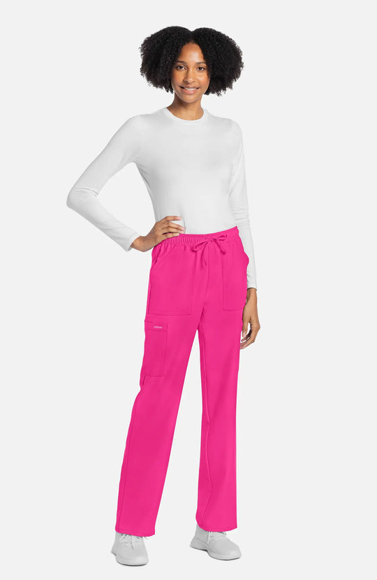Cherokee Scrubs Women's Straight Leg Trouser Pant Electric Pink | scrub-supply.com