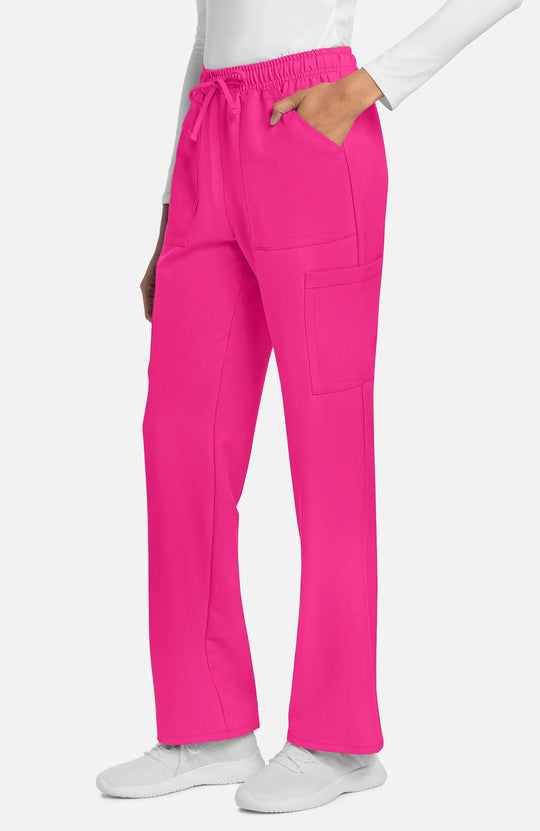 Cherokee Scrubs Women's Straight Leg Trouser Pant Electric Pink | scrub-supply.com