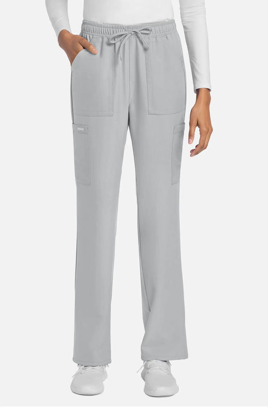 Cherokee Scrubs Women's Straight Leg Trouser Pant Grey | scrub-supply.com