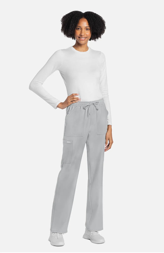 Cherokee Scrubs Women's Straight Leg Trouser Pant Grey | scrub-supply.com