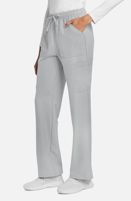 Cherokee Scrubs Women's Straight Leg Trouser Pant Grey | scrub-supply.com