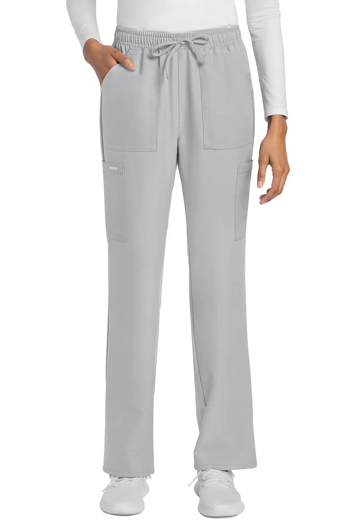 Cherokee Scrubs Women's Straight Leg Trouser Pant Grey | scrub-supply.com