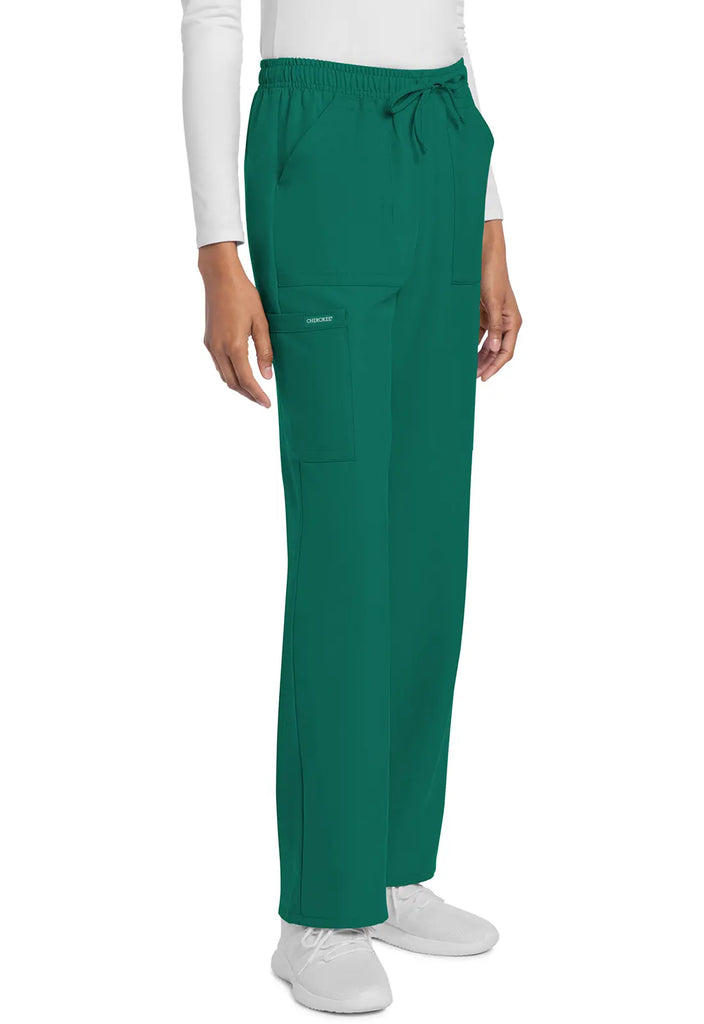 Cherokee Scrubs Women's Straight Leg Trouser Pant Hunter Green | scrub-supply.com