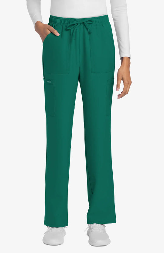 Cherokee Scrubs Women's Straight Leg Trouser Pant Hunter Green | scrub-supply.com