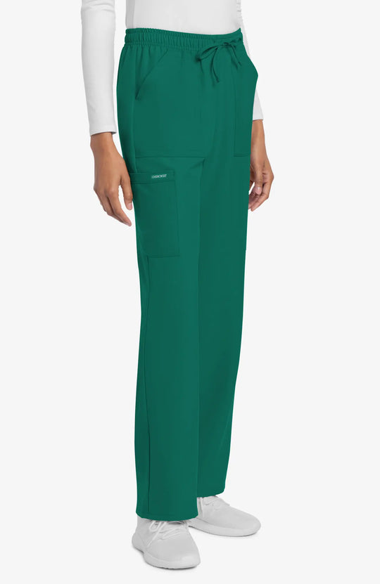 Cherokee Scrubs Women's Straight Leg Trouser Pant Hunter Green | scrub-supply.com