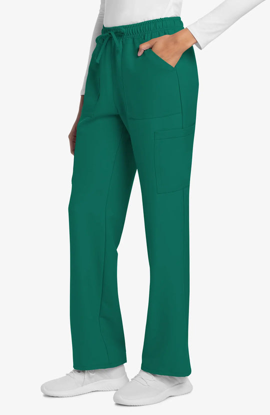 Cherokee Scrubs Women's Straight Leg Trouser Pant Hunter Green | scrub-supply.com