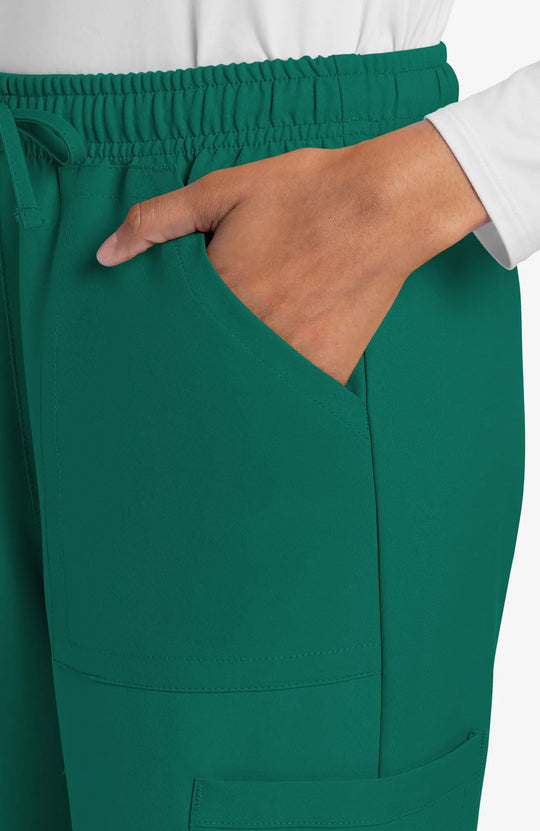 Cherokee Scrubs Women's Straight Leg Trouser Pant Hunter Green | scrub-supply.com