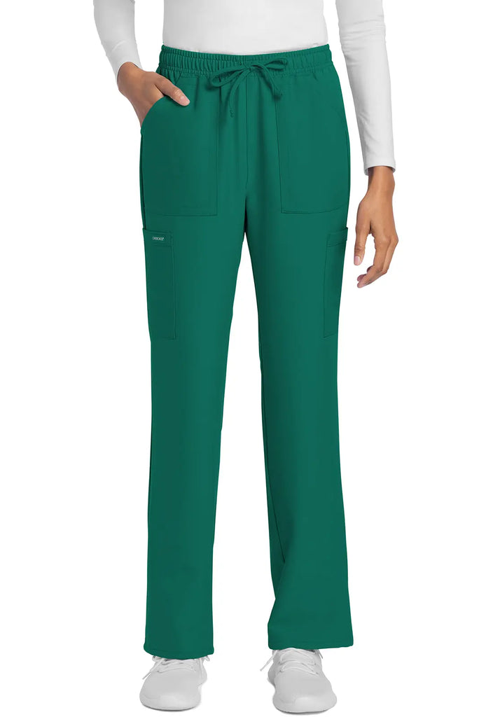 Cherokee Scrubs Women's Straight Leg Trouser Pant Hunter Green | scrub-supply.com