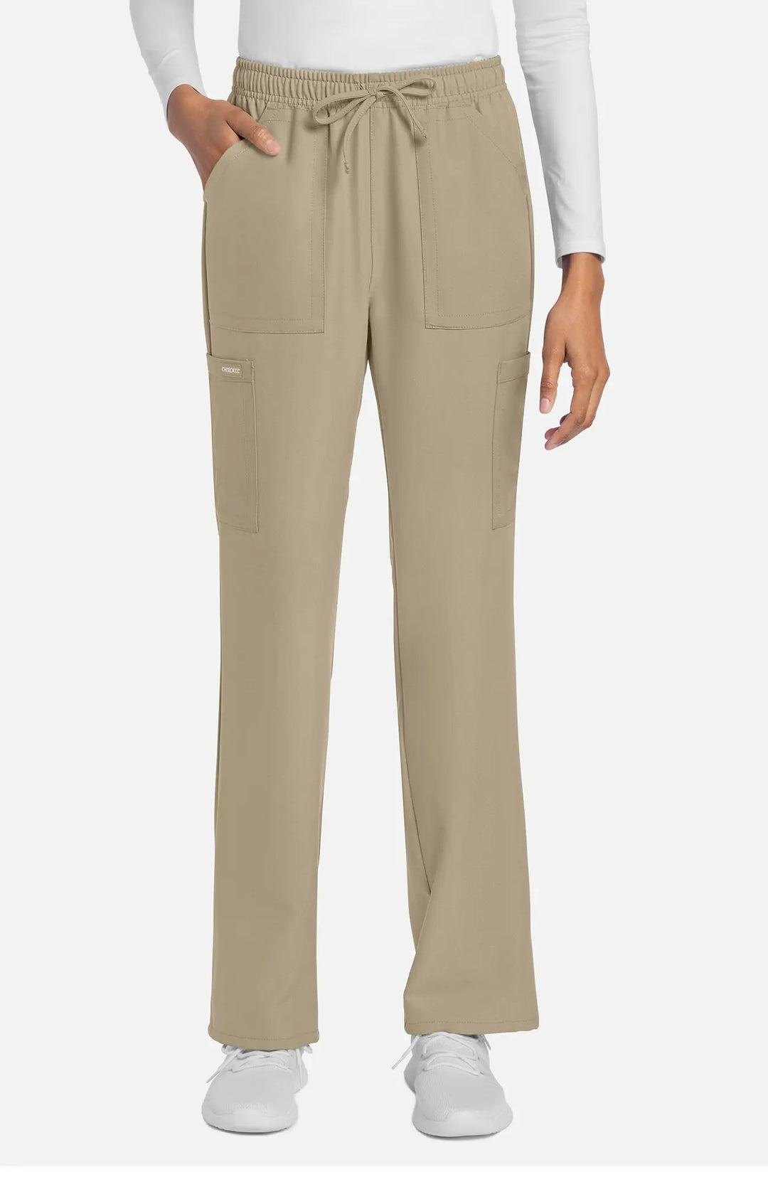 Cherokee Scrubs Women's Straight Leg Trouser Pant Khaki | scrub-supply.com
