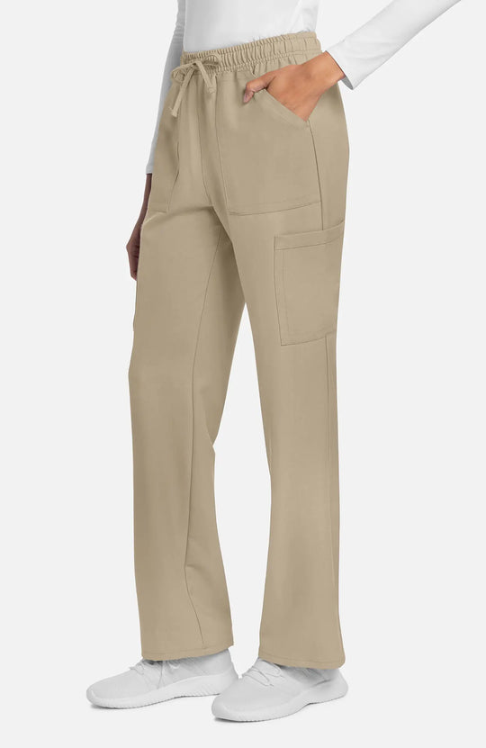 Cherokee Scrubs Women's Straight Leg Trouser Pant Khaki | scrub-supply.com