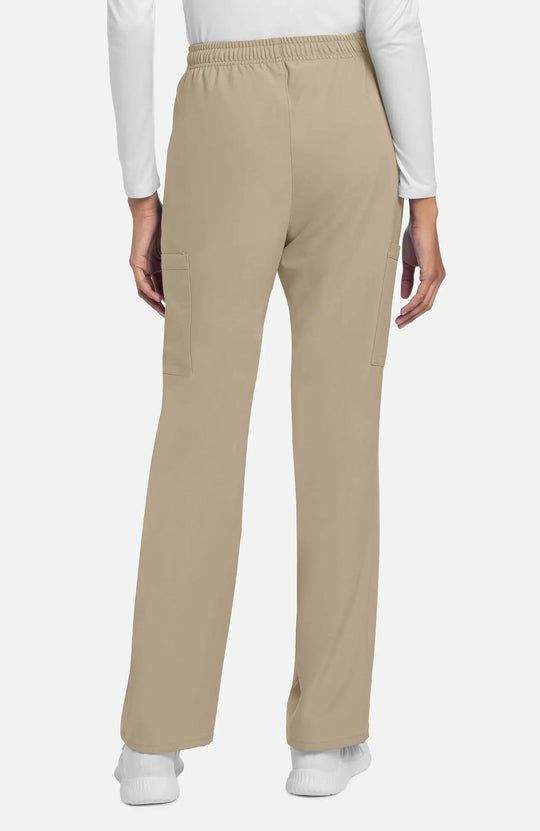 Cherokee Scrubs Women's Straight Leg Trouser Pant Khaki | scrub-supply.com