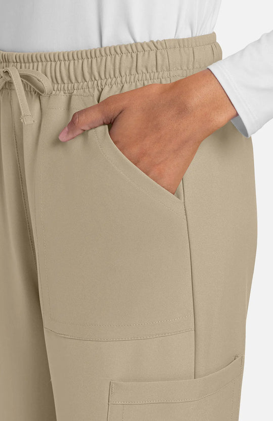 Cherokee Scrubs Women's Straight Leg Trouser Pant Khaki | scrub-supply.com