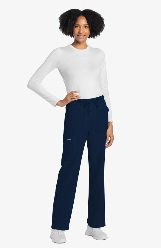 Cherokee Scrubs Women's Straight Leg Trouser Pant Navy | scrub-supply.com