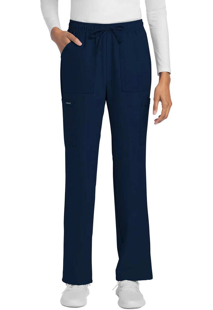 Cherokee Scrubs Women's Straight Leg Trouser Pant Navy | scrub-supply.com