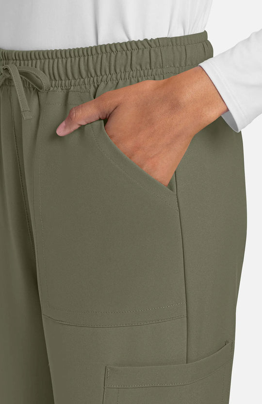 Cherokee Scrubs Women's Straight Leg Trouser Pant Olive | scrub-supply.com