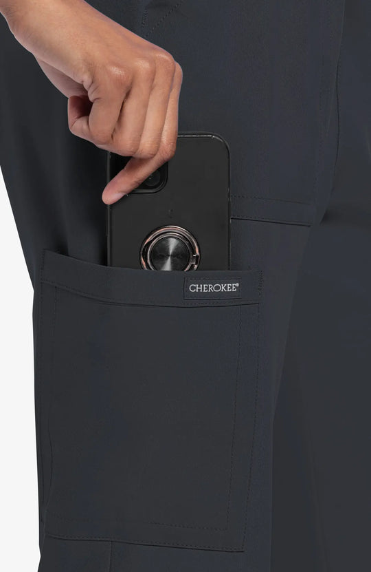 Cherokee Scrubs Women's Straight Leg Trouser Pant Pewter | scrub-supply.com