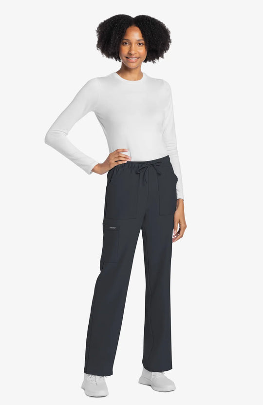 Cherokee Scrubs Women's Straight Leg Trouser Pant Pewter | scrub-supply.com
