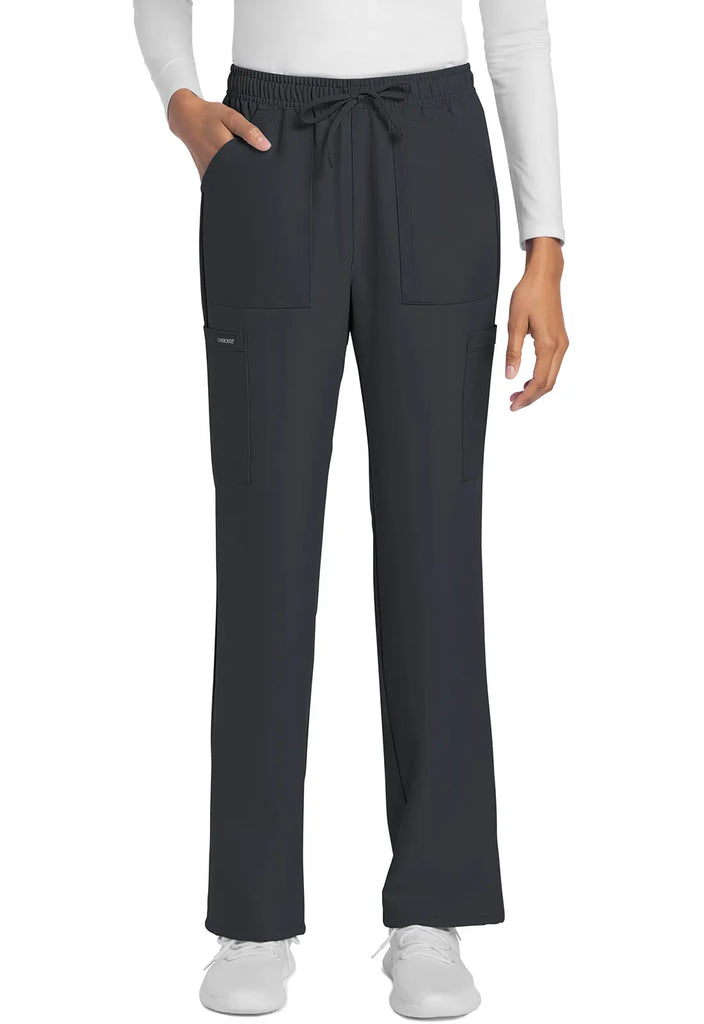 Cherokee Scrubs Women's Straight Leg Trouser Pant Pewter | scrub-supply.com