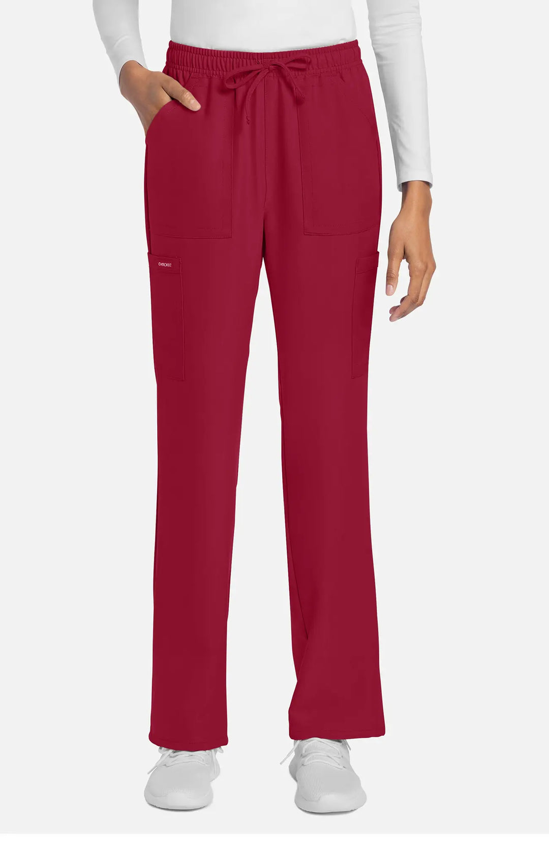 Cherokee Scrubs Women's Straight Leg Trouser Pant Red | scrub-supply.com