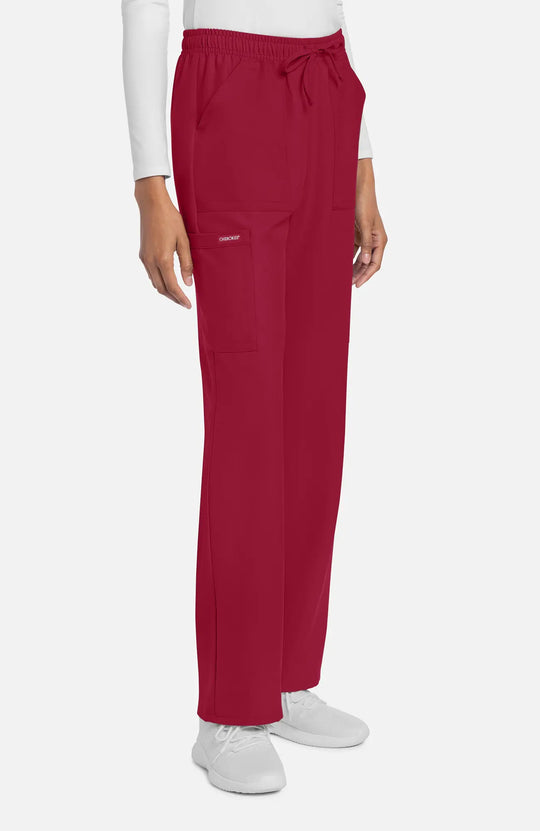 Cherokee Scrubs Women's Straight Leg Trouser Pant Red | scrub-supply.com
