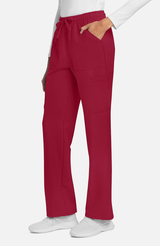Cherokee Scrubs Women's Straight Leg Trouser Pant Red | scrub-supply.com