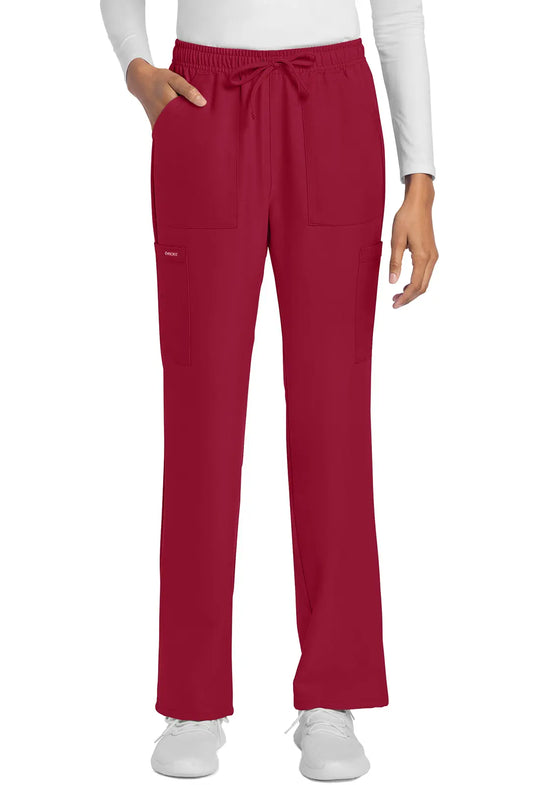 Cherokee Scrubs Women's Straight Leg Trouser Pant Red | scrub-supply.com