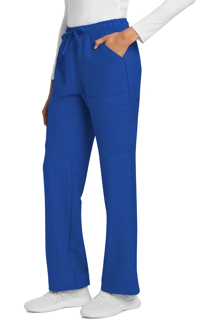 Cherokee Scrubs Women's Straight Leg Trouser Pant Royal Blue | scrub-supply.com