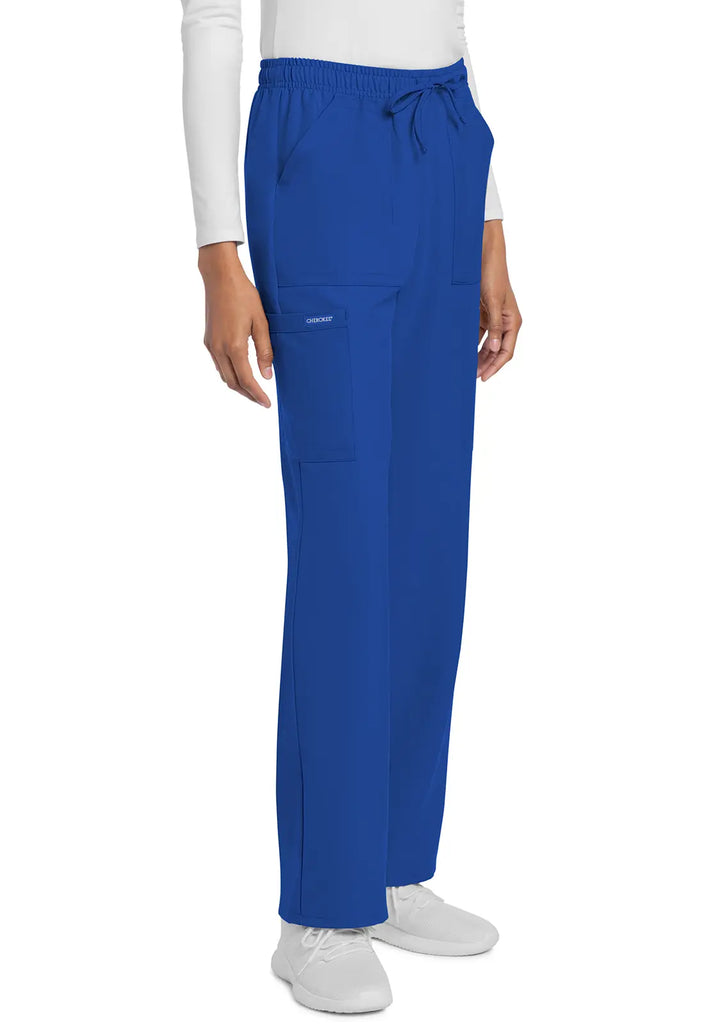 Cherokee Scrubs Women's Straight Leg Trouser Pant Royal Blue | scrub-supply.com