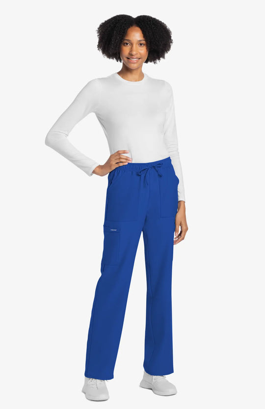 Cherokee Scrubs Women's Straight Leg Trouser Pant Royal Blue | scrub-supply.com