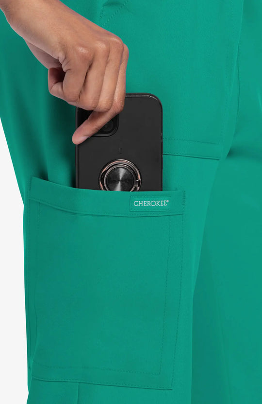 Cherokee Scrubs Women's Straight Leg Trouser Pant Teal | scrub-supply.com