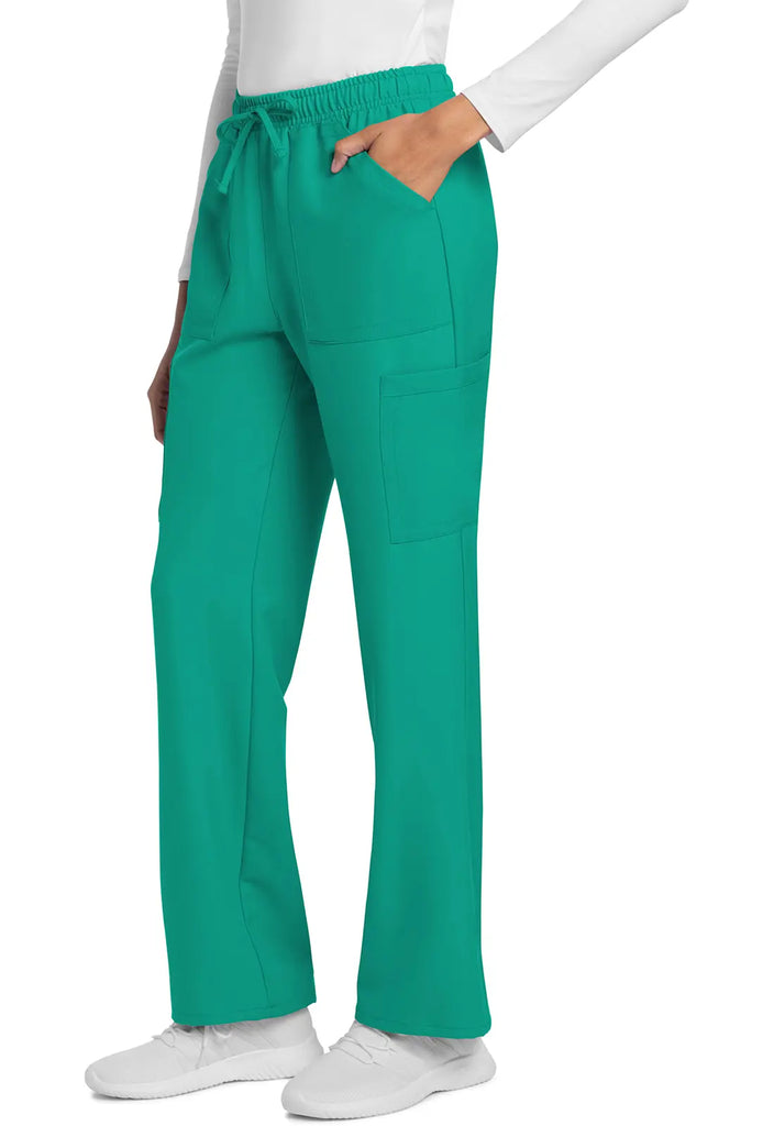 Cherokee Scrubs Women's Straight Leg Trouser Pant Teal | scrub-supply.com