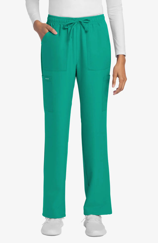 Cherokee Scrubs Women's Straight Leg Trouser Pant Teal | scrub-supply.com