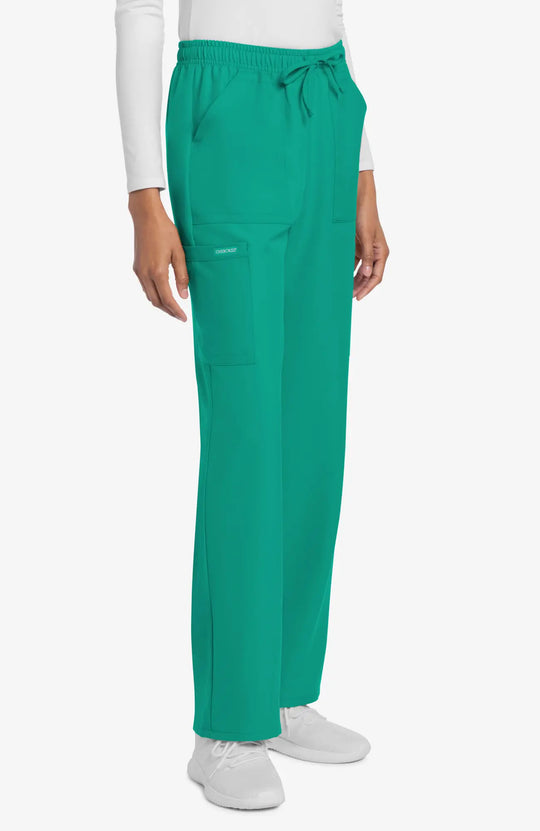 Cherokee Scrubs Women's Straight Leg Trouser Pant Teal | scrub-supply.com