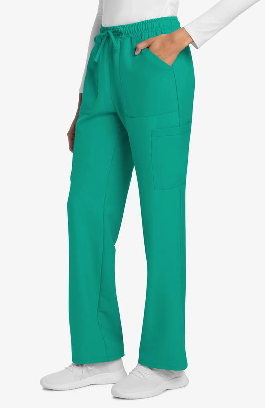 Cherokee Scrubs Women's Straight Leg Trouser Pant Teal | scrub-supply.com